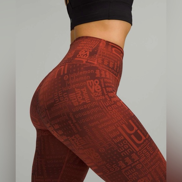 Lululemon Wunder Train Contour Fit Tight 25" Lululemon Ombre Red Multi - size 6 - Picture 4 of 10